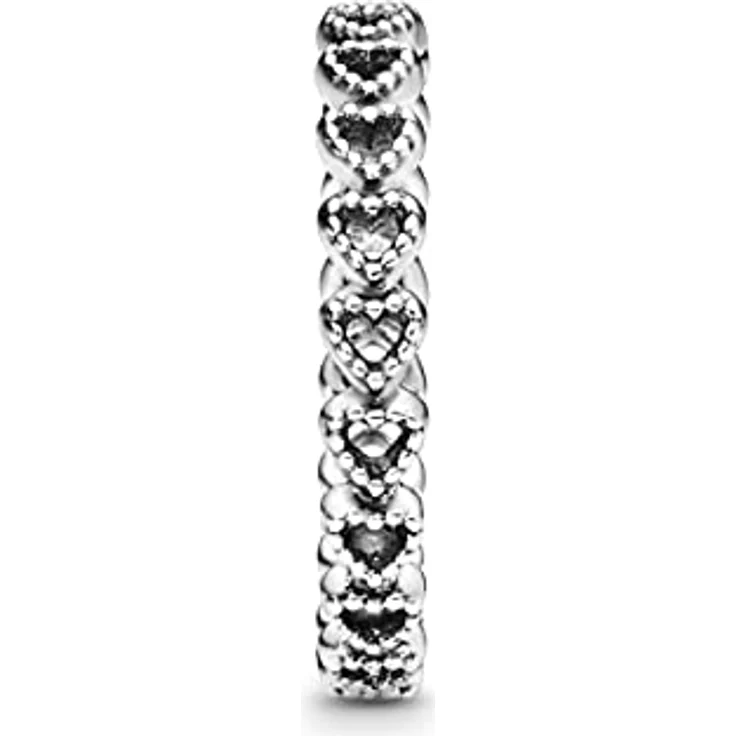 PANDORA Ring 190980-50, Damen Silberring mit Perlendetails im Bandring-Stil – Bild 4