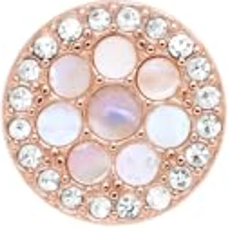 Fossil Ohrstecker JF02906791, Roségold mit runden Pastellfarben und glitzerndem Steingehäuse – Bild 3