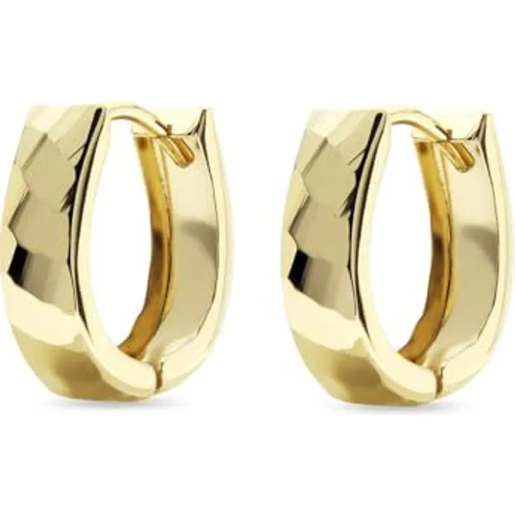 CHRIST Damen-Creolen 585er Gelbgold, zeitloses Design, One Size