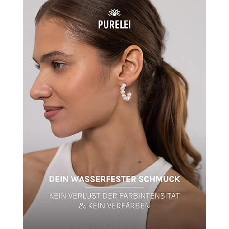 Purelei Aina Ohrringe (Silber), 22mm Damenohrringe aus Edelstahl, wasserfest, Modeschmuck für individuellen Look – Bild 5