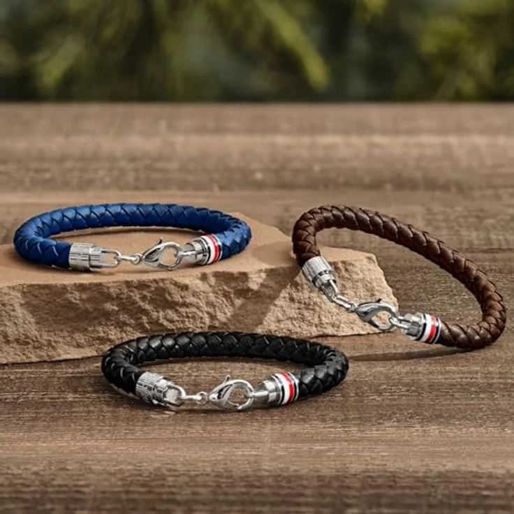 Tommy Hilfiger Jewelry Armband für Herren aus braunem geflochtenem Leder mit Edelstahlverschluss, 19 cm, 2790546 – Bild 3