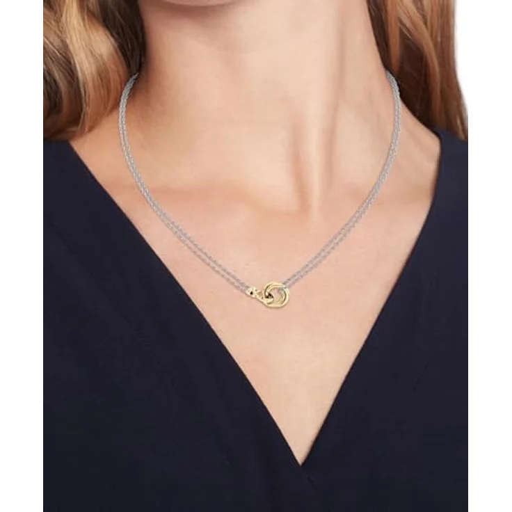 Tommy Hilfiger Jewelry Doppelte Ketten-Halskette für Damen aus Bicolor-Edelstahl mit Nautischem Knoten und verstellbarer Länge 40,64 cm - 2780989 – Bild 3