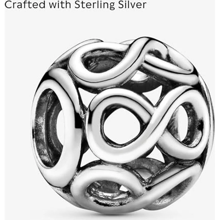 Pandora Bead CHARMS Mod. INFINITY, Sterlingsilber Schmuckanhänger mit fantasievollen Mustern – Bild 5