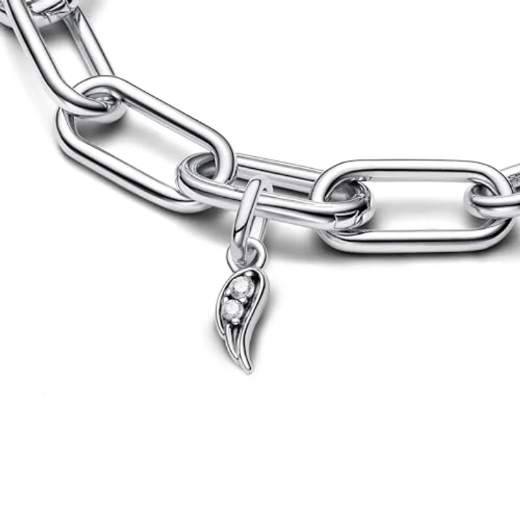 PANDORA ME Funkelnder Engelsflügel Mini-Charm-Anhänger, aus Sterling Silber mit Cubik Zirkonia, kompatibel mit ME und Moments Armbändern, 793041C01 – Bild 3