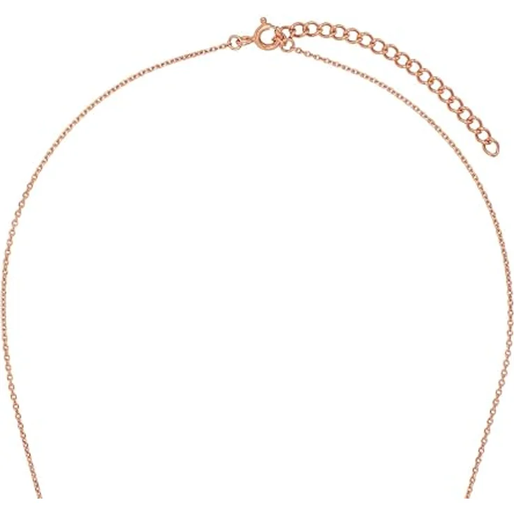 Amor Kette mit Anhänger 925 Sterling Silber, Damen Halsschmuck mit Zirkonia, roséfarben, 40+5 cm, in Geschenkbox – Bild 3