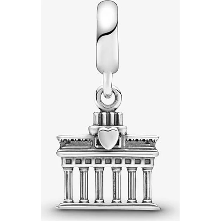 PANDORA Brandenburg Gate Silver Dangle, 925 Sterling Silber Anhänger mit Berlin-Gravur, 10 mm – Bild 2