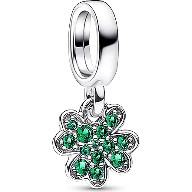 PANDORA Damenarmband Silber Starter-Set mit 2 Charms, vierblättriges Kleeblatt und Gänseblümchen, 20 cm, 925 Sterlingsilber – Bild 3
