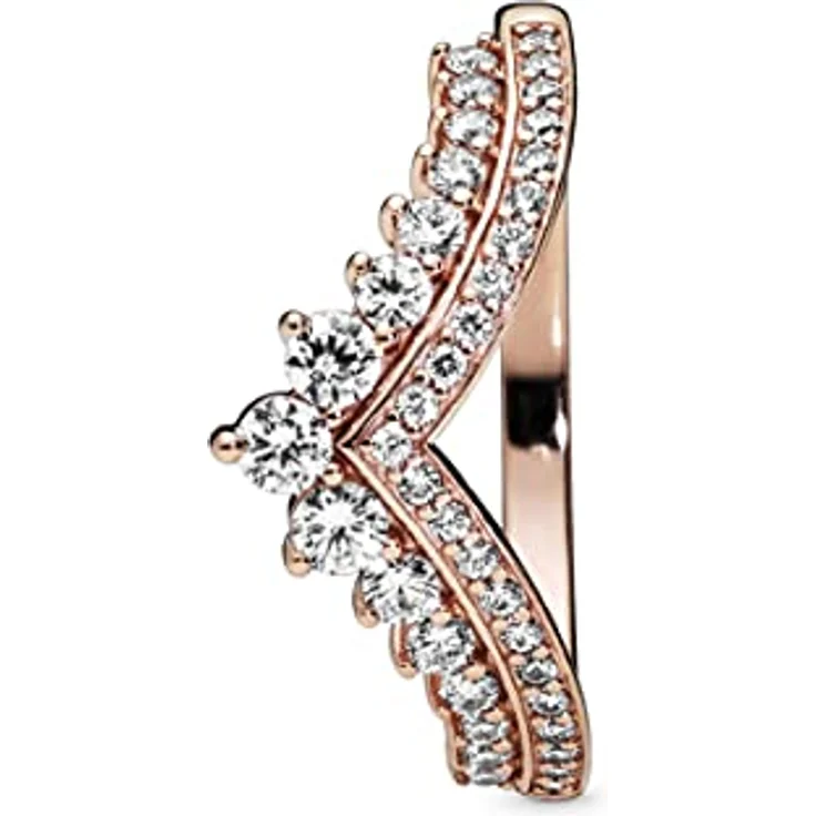 Pandora 198282CZ, Damenring Tiara Wishbone aus 925 Sterlingsilber, verziert mit 5 weißen Zirkonias, Größe 54/17,2 – Bild 3