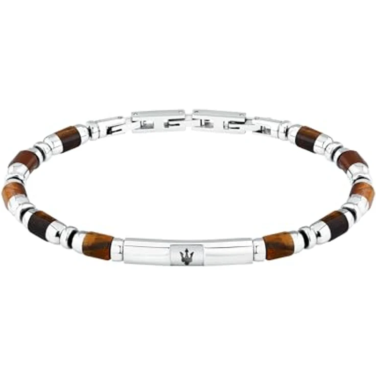 Maserati Herrenarmband ICONIC-Kollektion, Stahl mit Steinen, 22 cm, praktischer Schmuckverschluss – Bild 1