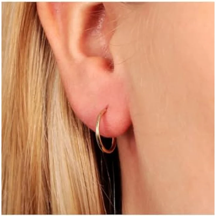 FAVS Damen-Creolen 375er Gelbgold, zeitloser Ohrschmuck in One Size – Bild 5