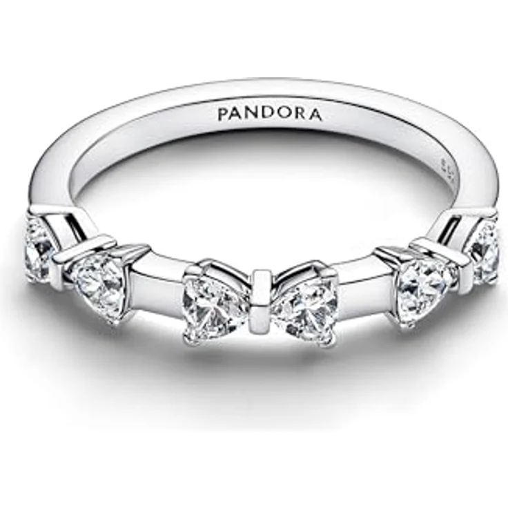 PANDORA Timeless Schleife Memoire-Ring, Sterling Silber mit Zirkonia, Größe: 56, 194233C01-56 – Bild 1