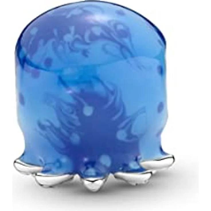 PANDORA Ocean Bubbles & Waves Octopus Charm 791698C01, Sterling-Silber mit blauen Emaille-Effekten und Kristallaugen – Bild 2