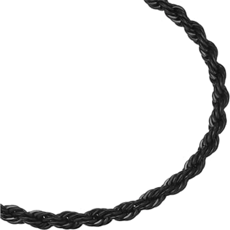 True Rebels Kordelarmband Herren aus schwarzem Edelstahl - Kratzfest, wassertauglich, in verschiedenen Längen erhältlich – Bild 2