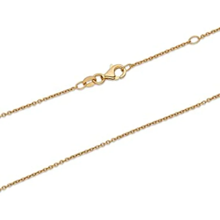 CHRIST Damen-Halskette 375er Gelbgold, 45 cm lang, schlichtes Design mit Anhänger – Bild 3