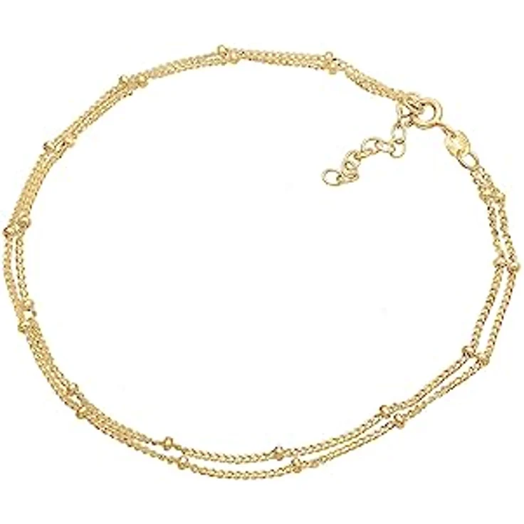 Elli Fußkette mit Kugeln, 925 Silber, zeitloses Design für Sommeroutfits – Bild 2