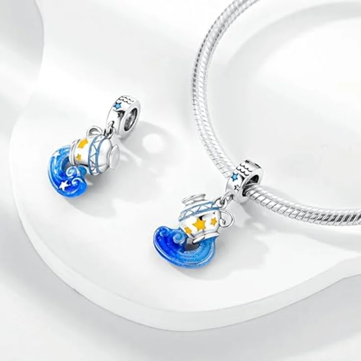 Pandach Damen Charm Anhänger Sternzeichen, 925 Sterling Silber mit Zirkonia, 12 Sternbilder Beads für Pandora Armband und Halskette – Bild 2