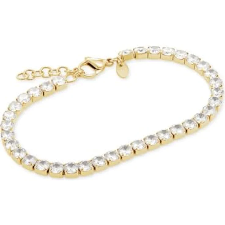 FAVS Damen-Armband Edelstahl mit Zirkonia, One Size, zeitloses Schmuckstück – Bild 3