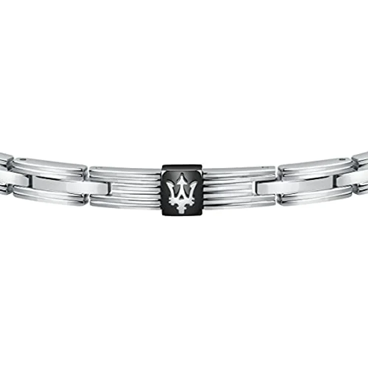 Maserati JEWELS Herren Armband aus Stahl, schwarz PVD, 22cm mit Clipverschluss – Bild 2