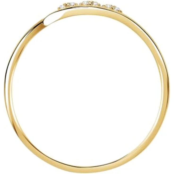 CHRIST Damen-Damenring 375er Gelbgold mit 12 Diamanten, Ringgröße 52 – Bild 2