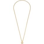 JEWELS BY LEONARDO Clip & Mix Paola Halskette, goldfarbene Erbskette aus Edelstahl, mittellang mit Edelstahlring, Damenschmuck, 018389