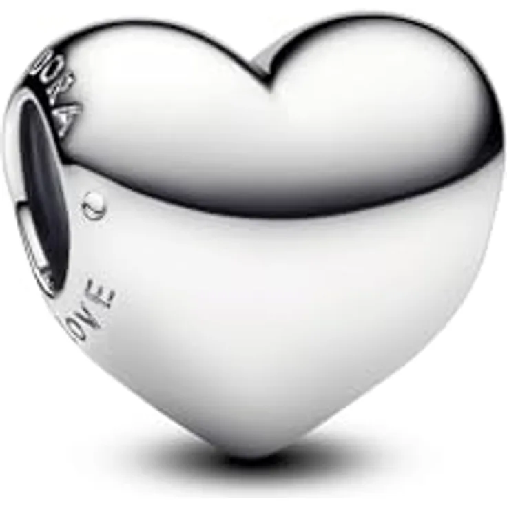 PANDORA Moments Be Love Gravierbares Herz Charm aus Sterling Silber, personalisierbares Schmuckstück für Moments Armbänder, 793439C00