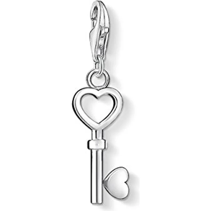 Thomas Sabo Charm-Anhänger Schlüssel Herz aus 925 Sterling Silber, Charm Club 0888-001-12, eleganter Damen-Schmuck mit Karabinerhaken – Bild 1