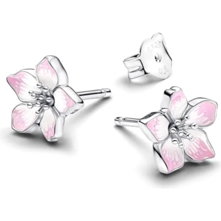 PANDORA Moments 294370C01 Kirschblüten-Ohrringe aus Silber mit floralem Design – Bild 3