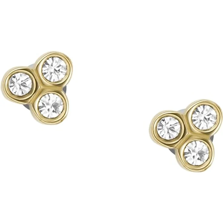 Fossil Sadie Ohrringe, Gold-Edelstahl, poliert, Länge 4.4mm, Breite 4.8mm, Postverschluss – Bild 1