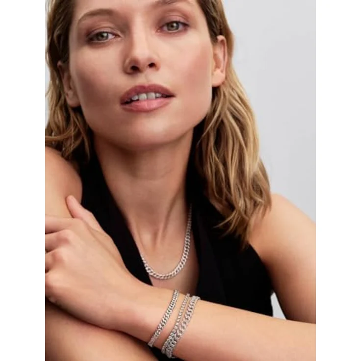 PANDORA Timeless Herz Cuban-Kette Ring aus Sterling Silber mit Zirkonia, Größe: 56, Handgefertigt, 194386C01-56 – Bild 5
