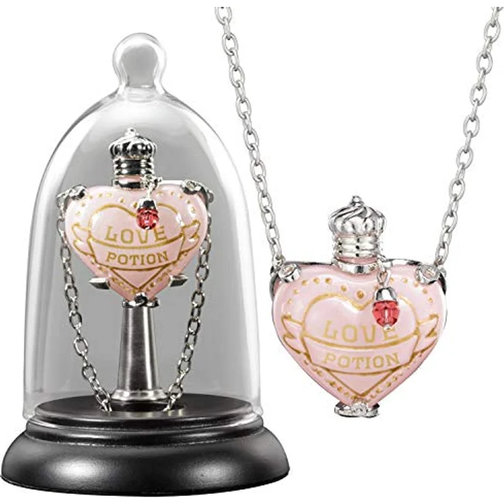 The Noble Collection Love Potion Pendant, Glasanhänger mit 18" Kette, inspiriert von Harry Potter – Bild 1