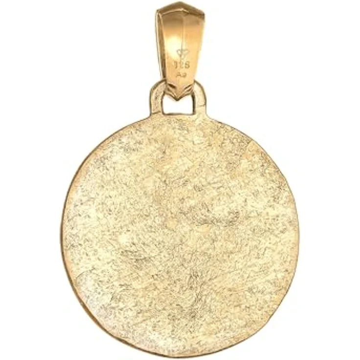 Kuzzoi Kompass Anhänger aus 925er Sterling Silber vergoldet, maritimes Windrose Design für Herren, 30 mm – Bild 2