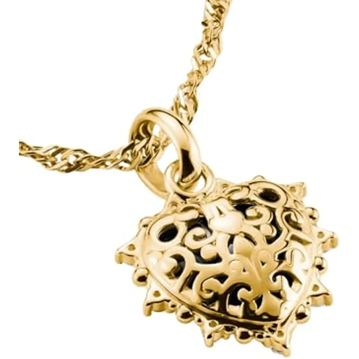 THOMAS SABO Charm-Anhänger Schwarzes Vintage-Herz mit Zirkonia, 18-karätig vergoldet, beidseitig tragbar – Bild 3