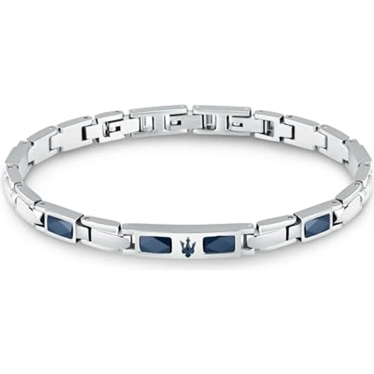Maserati Herrenarmband JM224ATZ39, Edelstahl und Keramik mit Dreizack-Emblem, 21,5 cm, originalverpackt – Bild 5