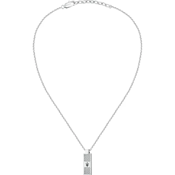 Maserati Herrenhalskette Iconic Collection – JM423AVD20, aus Stahl mit schwarzer PVD-Beschichtung, 45+5 cm, inkl. Karabinerverschluss – Bild 2