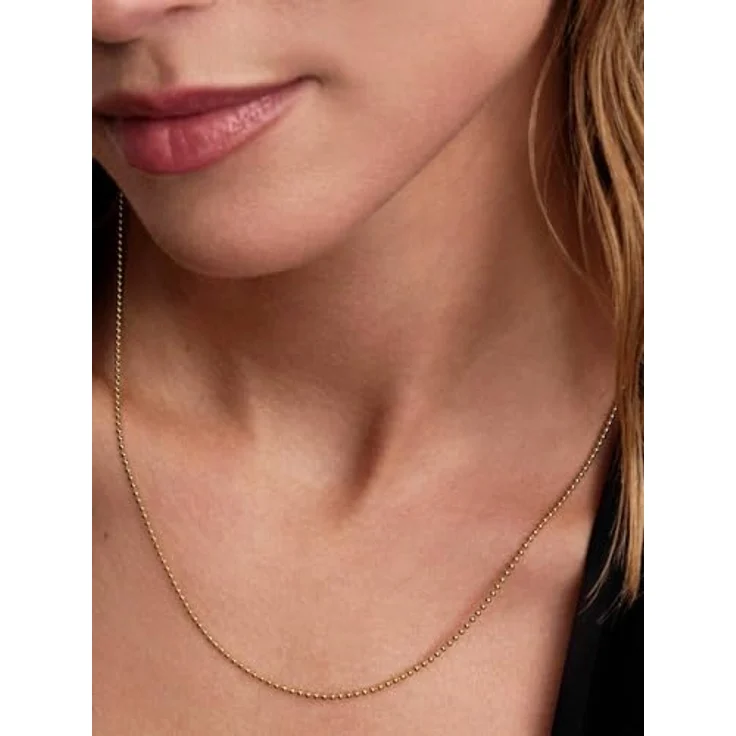 PANDORA Damen-Kette Kugelkette Goldfarben 50 cm mit Karabinerverschluss – Bild 4