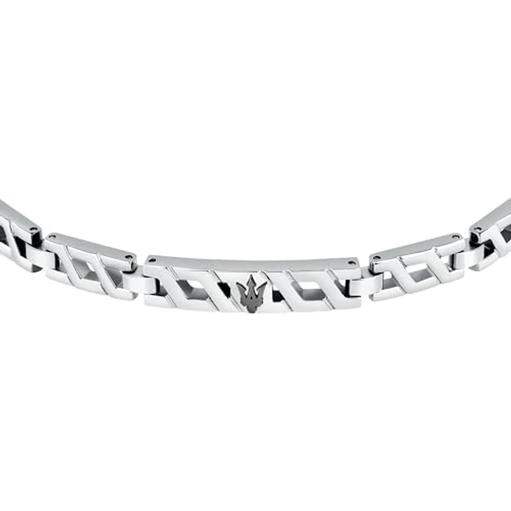 Maserati Stahlarmband, Iconic Collection – JM124AVD34, 18,5+3cm mit schwarzem Dreizack-Emblem, elegante und robuste Verarbeitung – Bild 2