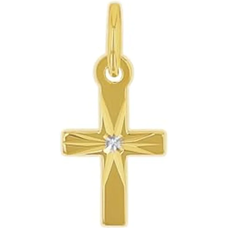 Amor Motivanhänger Kreuz, 1,6 cm, 585 Gold, inkl. Schmuck Geschenk Box