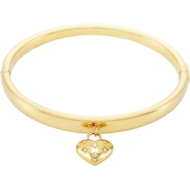 Fossil Sadie Damenarmband aus Edelstahl, Druckknopfverschluss, bernsteinfarbenes Gold