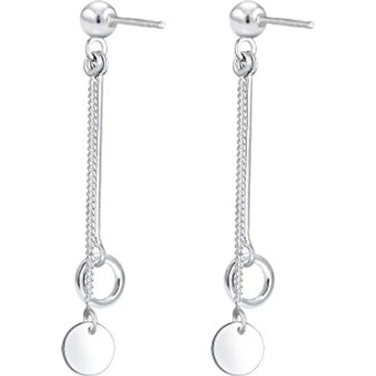 Elli Ohrringe Damen Ohrhänger Kreis Stab Geo Basic in 925 Sterling Silber, handgefertigt, anlaufgeschützt – Bild 4
