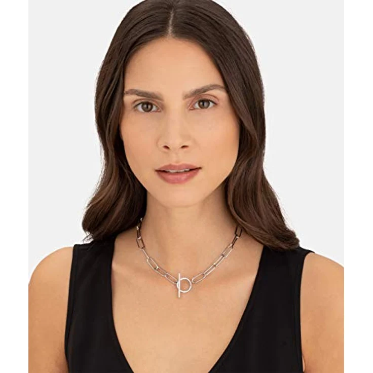 LIEBESKIND Damen Collier LJ-0432-N-40, Edelstahl Halskette in Silber, 398 mm Länge, original Geschenkbox – Bild 5