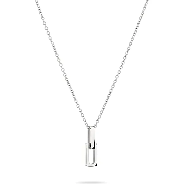 LIEBESKIND BERLIN Damen Halskette – Edelstahl Kette mit Link-Chain Details, 40+5 cm, modern und alltagstauglich – Bild 1