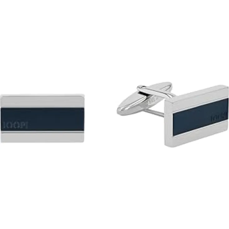 JOOP! Herren Manschettenknöpfe 2027719, Silber aus hochwertigem Edelstahl, stilvolles Mode-Accessoire