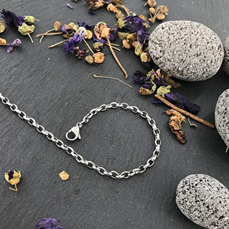 Morella Damen Halskette 70 cm Edelstahl mit Amulett und Coin 33 mm Blüte Zirkonia schwarz im Schmuckbeutel – Bild 3