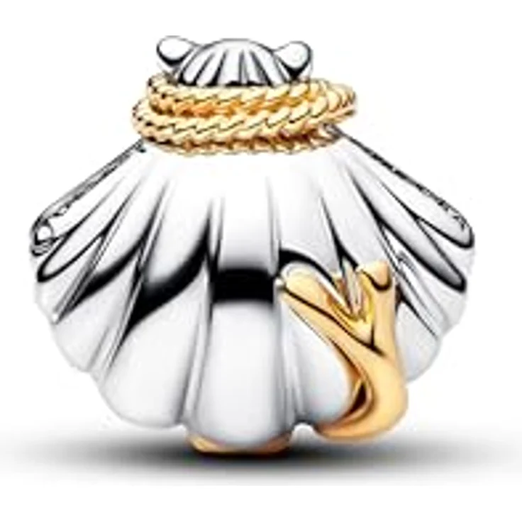 Pandora Charm-Einhänger 764403C01, Vergoldet mit gezüchtetem Diamanten, Disney, Arielle, Bicolor-Design – Bild 4
