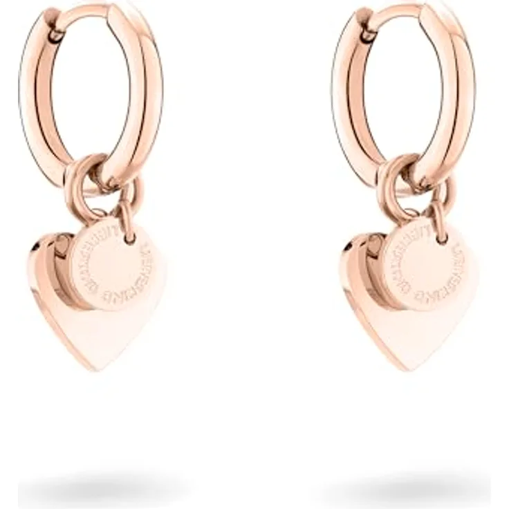 Liebeskind Berlin Ohrringe LJ-1596-E-21, Edelstahl IP Roségold, 1,8 cm mit Schanierverschluss