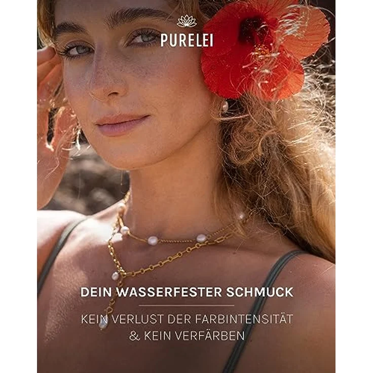 PURELEI Malahi Ohrringe (Gold) – Wasserfeste Damenohrringe aus Edelstahl mit 1,3 cm Durchmesser – Eleganter Modeschmuck inspiriert von Hawaii – Bild 5