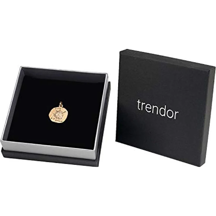 trendor Sternzeichen-Anhänger Löwe 333 Gold, 16 mm, Echtgold, für Damen, Herren und Kinder, Geschenk-Box, 08725-08 – Bild 4