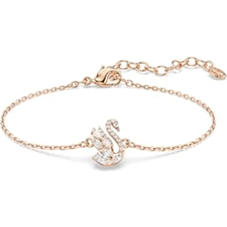 Swarovski Swan Armband, Roségold-Legierungsschicht mit weißen Swarovski Zirconia, verschiedene Schliffe – Bild 1