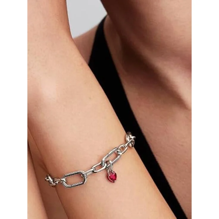 PANDORA Anhänger Silber Rotes Chakra Herz 793042C05, Kristall mit Liebesmotive – Bild 5