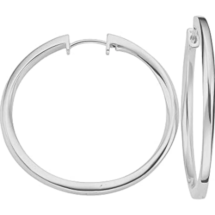 JETTE Damen-Creolen aus 925er Silber rhodiniert, Durchmesser 40 mm, Silber 85713477 – Bild 2